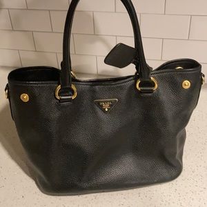 Beautiful Black Leather Prada Purse